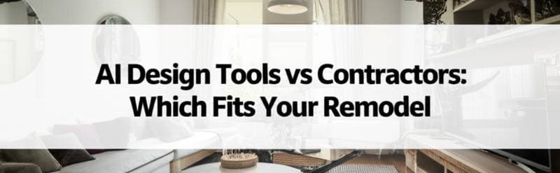 Image for AI Design Tools vs Contractors: Which Fits Your Remodel