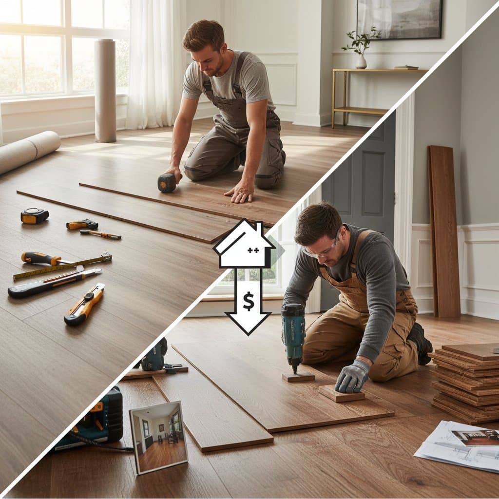 Image for Vinyl Beats Hardwood for DIY Weekend Installs