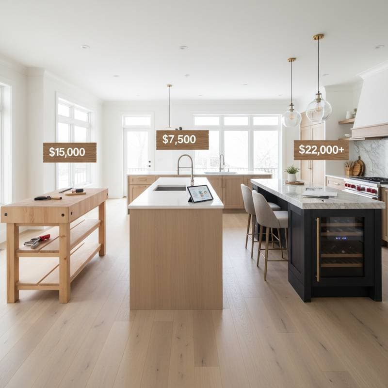 Featured image for Kitchen Islands Cost $800 to $15,000 in 2025