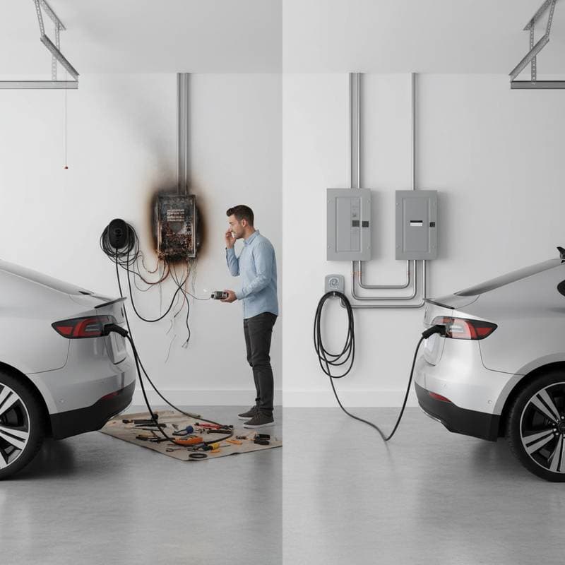 Image for Why DIY EV Chargers Shock Your Home and Budget