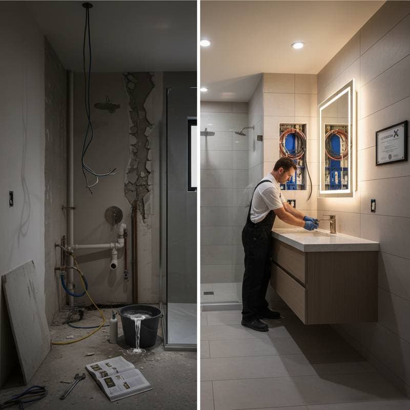 Why Bathroom Remodels Need Multiple Licensed Trades