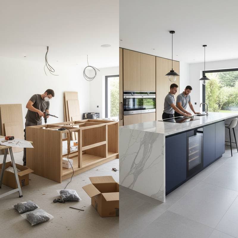 Image for Kitchen Island Costs: DIY vs Pro Installation Breakdown
