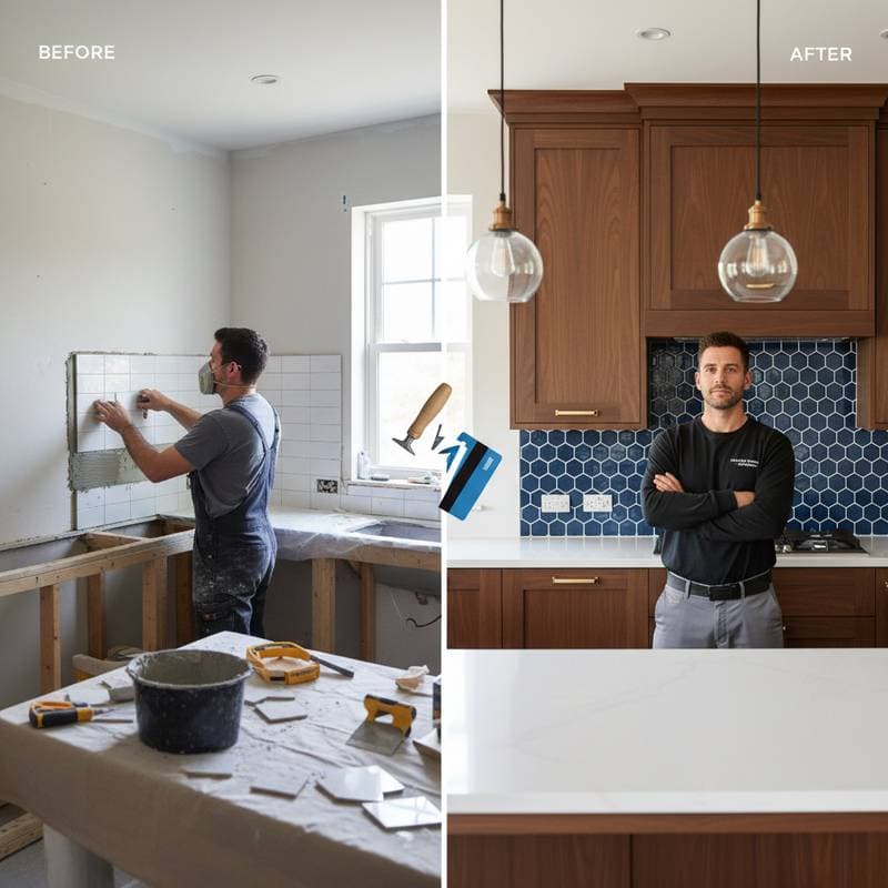 Featured image for Kitchen Backsplash: DIY Saves $500 or Hire a Pro?