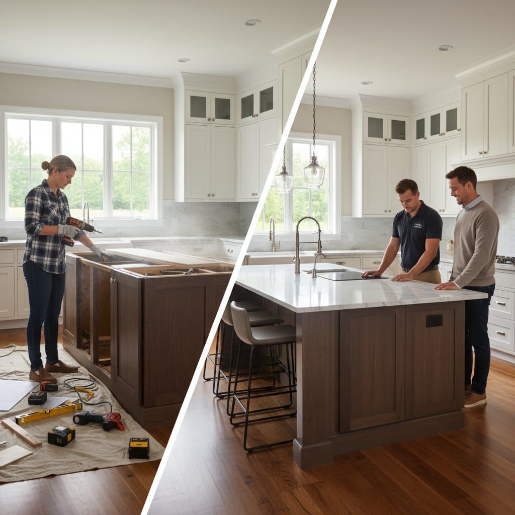 Kitchen Island Installation: When to DIY or Hire a Pro