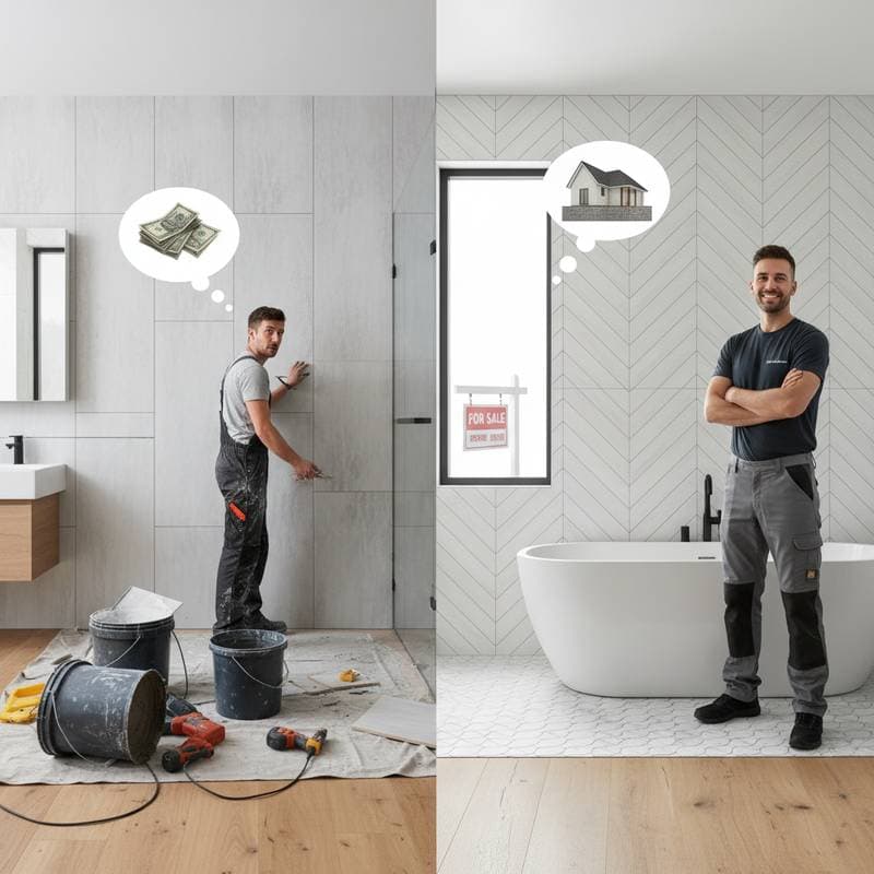 DIY Bathroom Tiling Costs $3-6 Per Square Foot