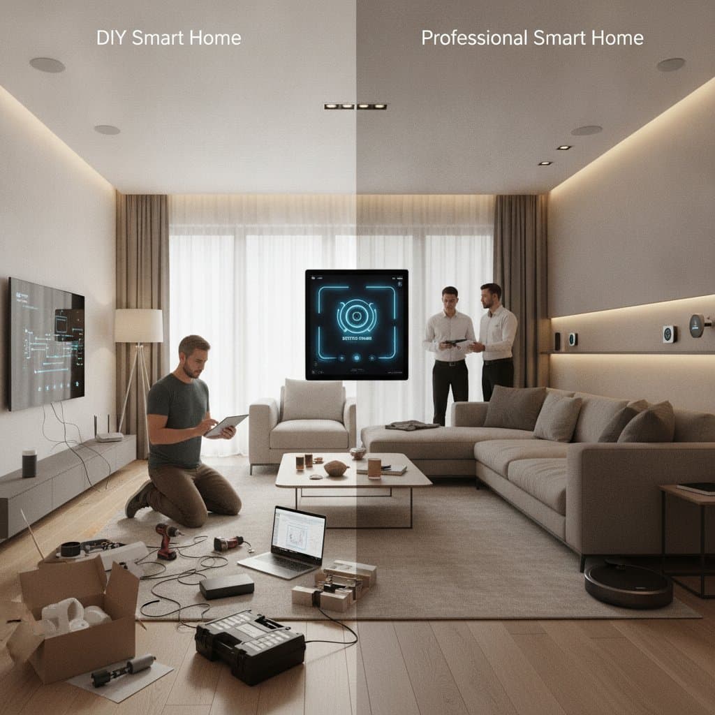Featured image for DIY Smart Home Costs vs Professional Setup Comparison